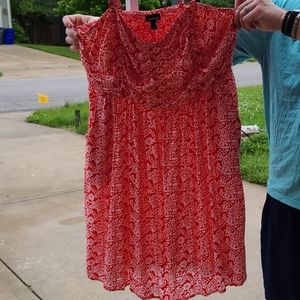 Red/white TORRID Sundress sz 2